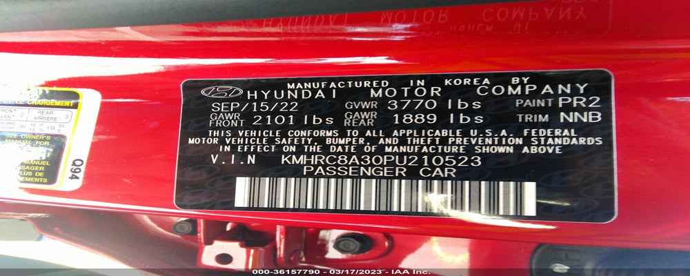 KMHRC8A30PU210523 2023 HYUNDAI VENUE photo no. 9