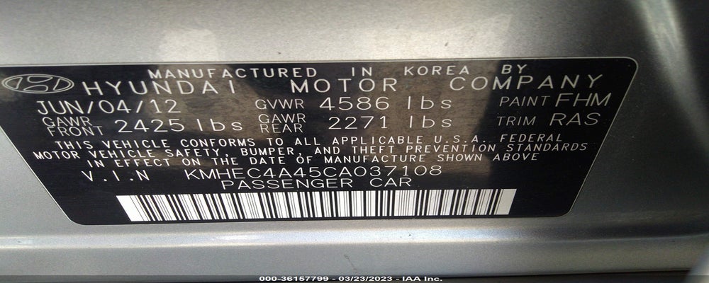 KMHEC4A45CA037108 2012 HYUNDAI SONATA photo no. 9