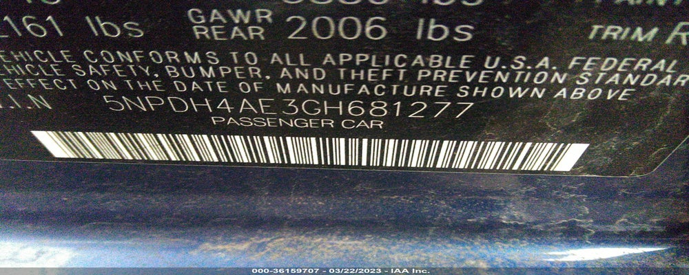 5NPDH4AE3GH681277 2016 HYUNDAI ELANTRA photo no. 9