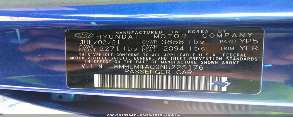 KMHLM4AG9NU225176 2022 HYUNDAI ELANTRA photo no. 9