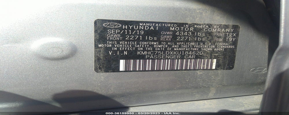 KMHC75LDXKU184620 2019 HYUNDAI IONIQ PLUG-IN HYBRID photo no. 9