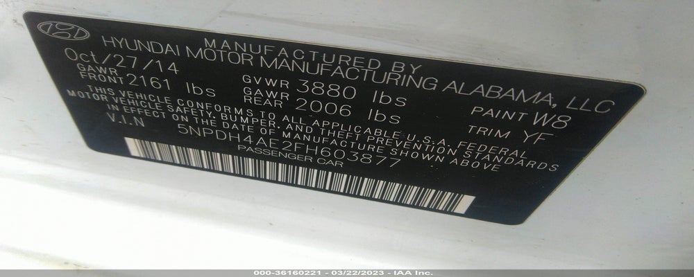 5NPDH4AE2FH603877 2015 HYUNDAI ELANTRA photo no. 9