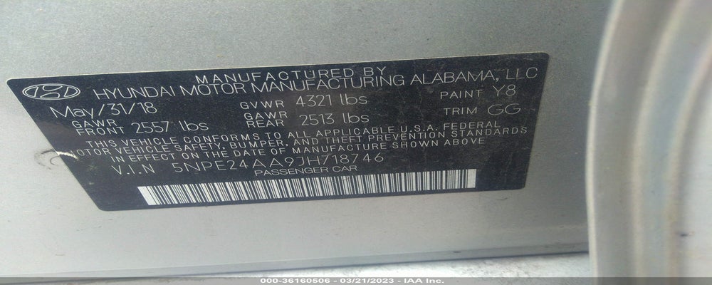 5NPE24AA9JH718746 2018 HYUNDAI SONATA photo no. 9