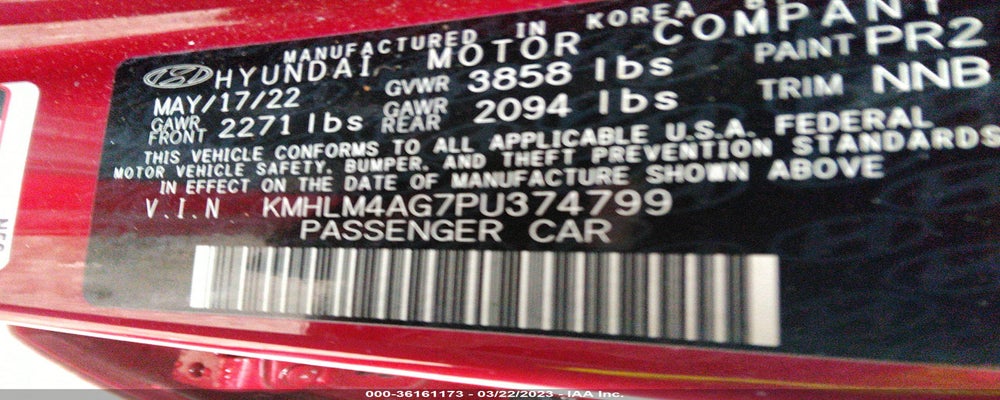 KMHLM4AG7PU374799 2023 HYUNDAI ELANTRA photo no. 9