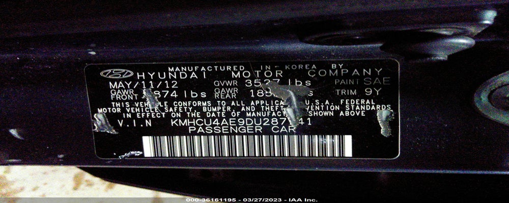 KMHCU4AE9DU287741 2013 HYUNDAI ACCENT photo no. 9