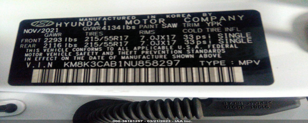 KM8K3CAB1NU858297 2022 HYUNDAI KONA photo no. 9