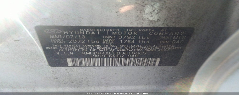 KMHDH4AE5DU816885 2013 HYUNDAI ELANTRA photo no. 9