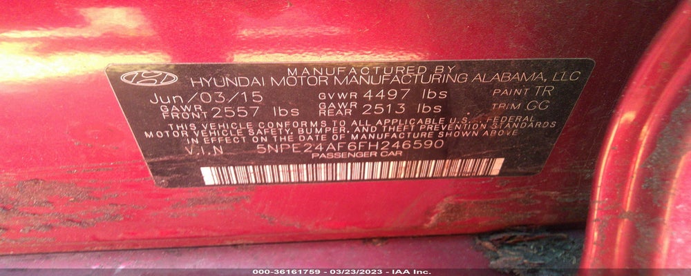 5NPE24AF6FH246590 2015 HYUNDAI SONATA photo no. 9