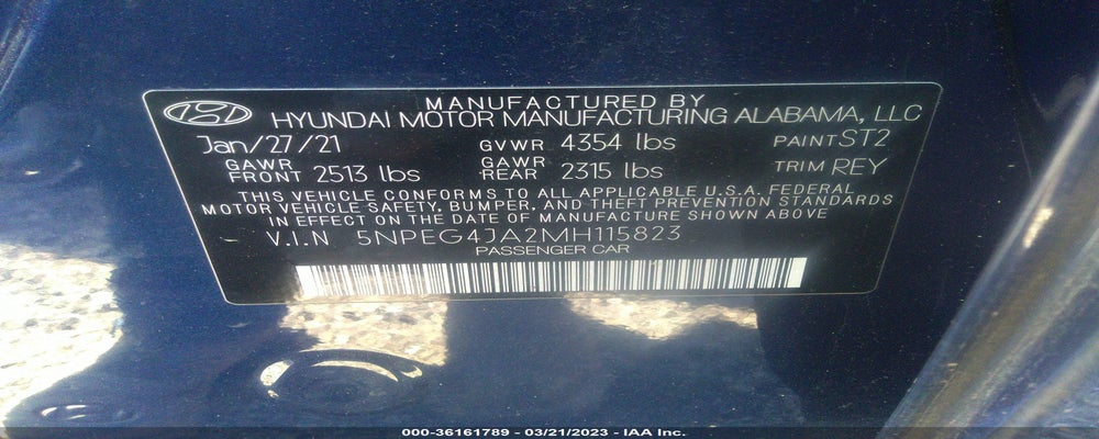 5NPEG4JA2MH115823 2021 HYUNDAI SONATA photo no. 9