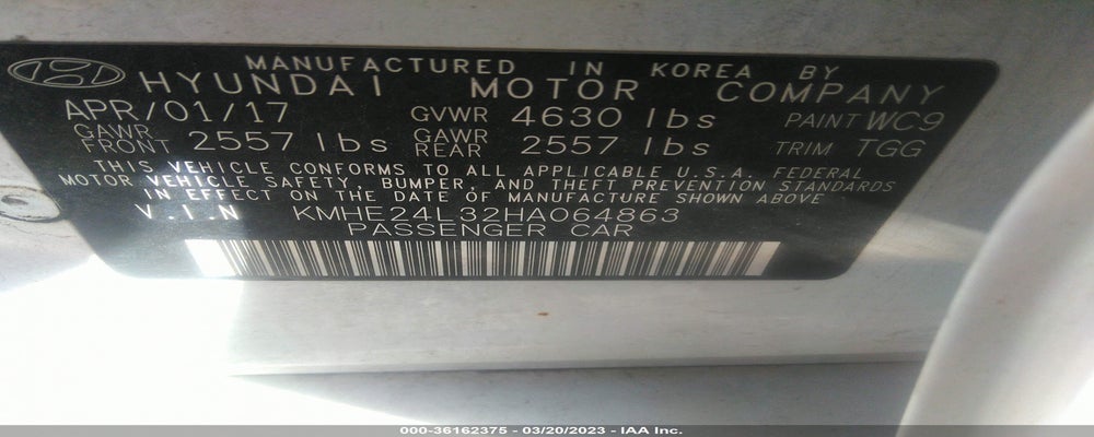 KMHE24L32HA064863 2017 HYUNDAI SONATA HYBRID photo no. 9