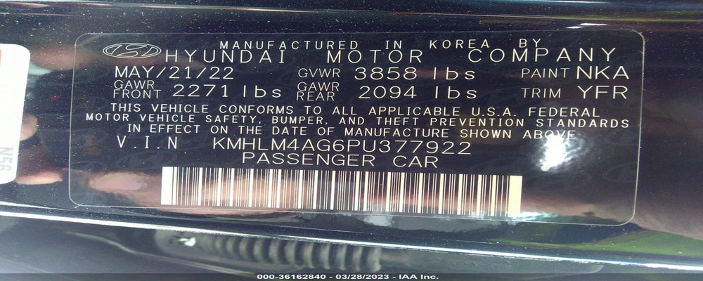 KMHLM4AG6PU377922 2023 HYUNDAI ELANTRA photo no. 9