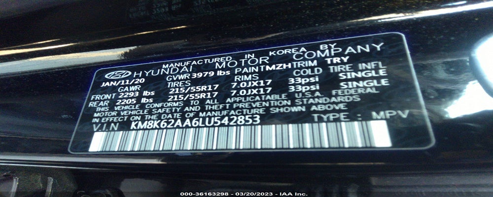 KM8K62AA6LU542853 2020 HYUNDAI KONA photo no. 9