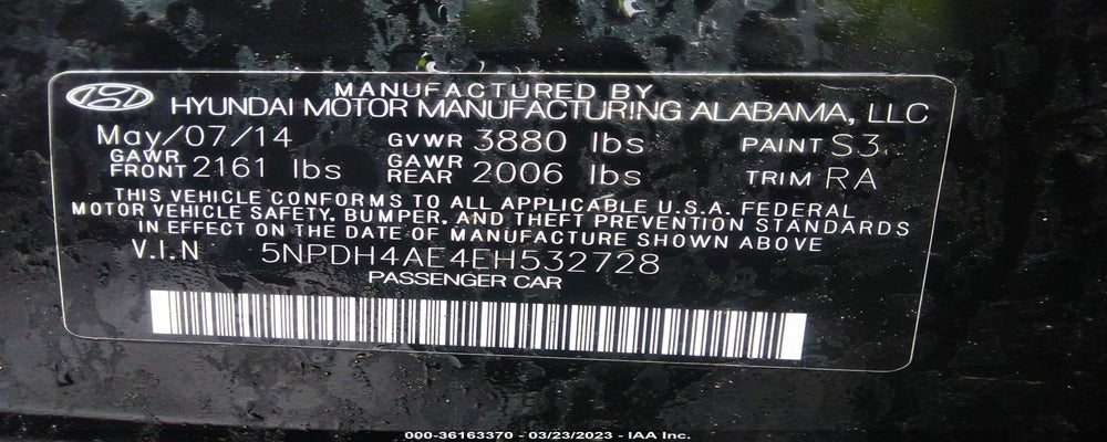 5NPDH4AE4EH532728 2014 HYUNDAI ELANTRA photo no. 9