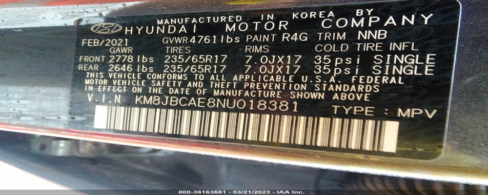 KM8JBCAE8NU018381 2022 HYUNDAI TUCSON photo no. 9