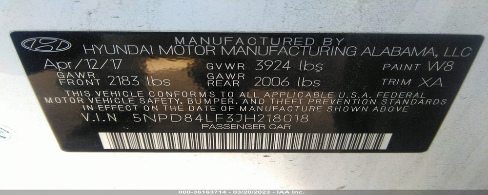 5NPD84LF3JH218018 2018 HYUNDAI ELANTRA photo no. 9