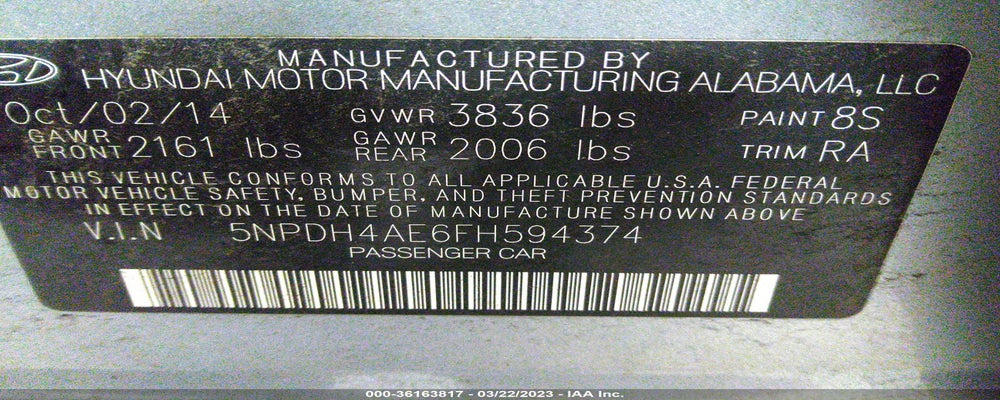 5NPDH4AE6FH594374 2015 HYUNDAI ELANTRA photo no. 9