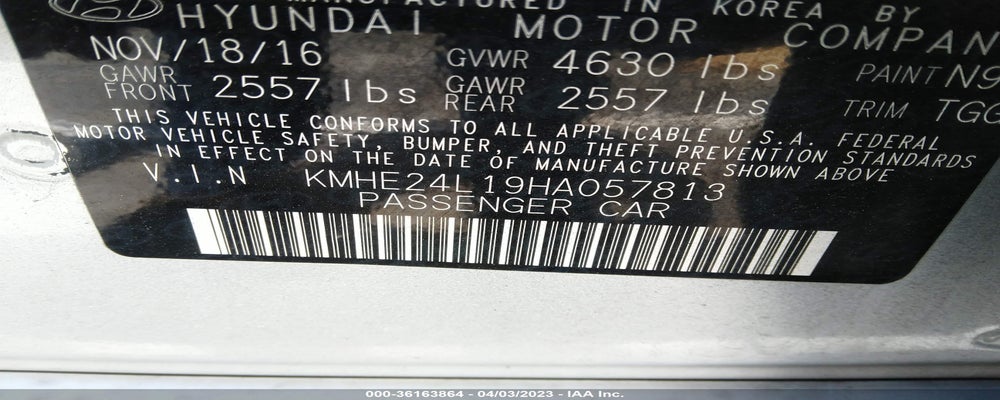KMHE24L19HA057813 2017 HYUNDAI SONATA HYBRID photo no. 9