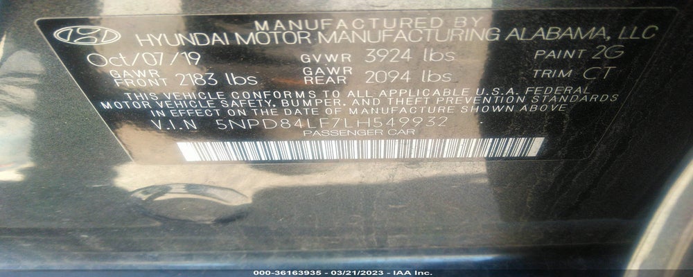 5NPD84LF7LH549932 2020 HYUNDAI ELANTRA photo no. 9