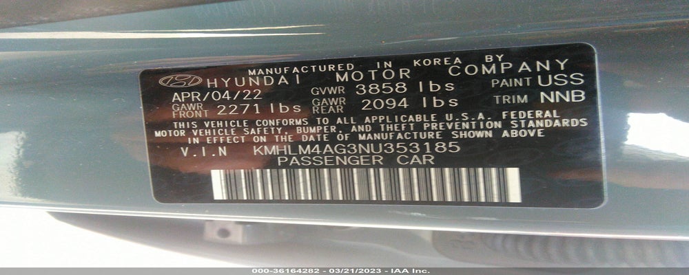 KMHLM4AG3NU353185 2022 HYUNDAI ELANTRA photo no. 9