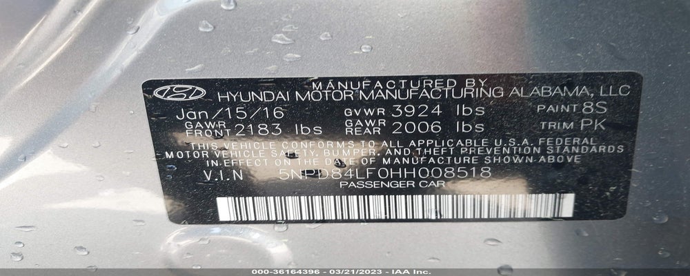 5NPD84LF0HH008518 2017 HYUNDAI ELANTRA photo no. 9