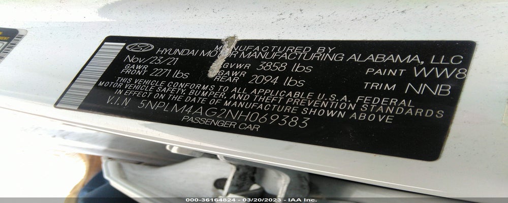 5NPLM4AG2NH069383 2022 HYUNDAI ELANTRA photo no. 9