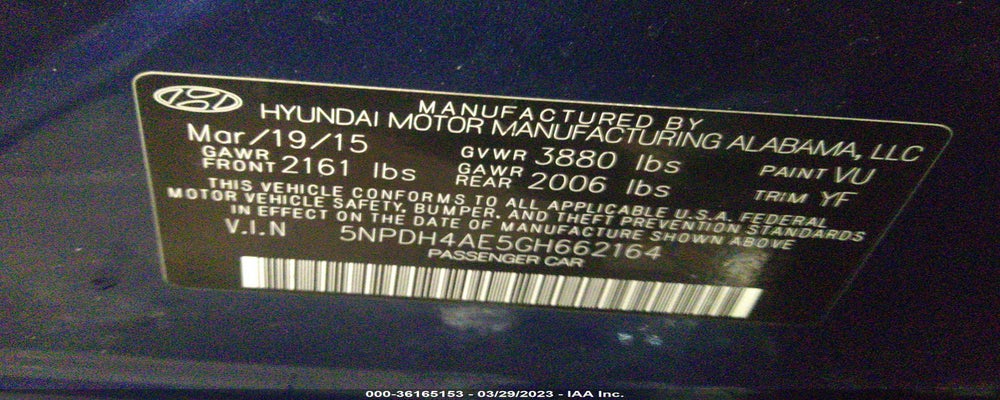 5NPDH4AE5G8662164 2016 HYUNDAI ELANTRA photo no. 9