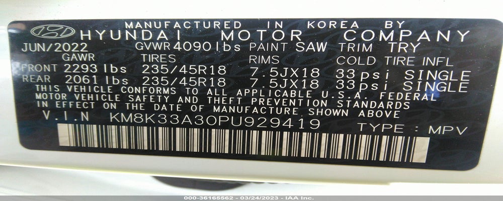 KM8K33A30PU929419 2023 HYUNDAI KONA photo no. 9