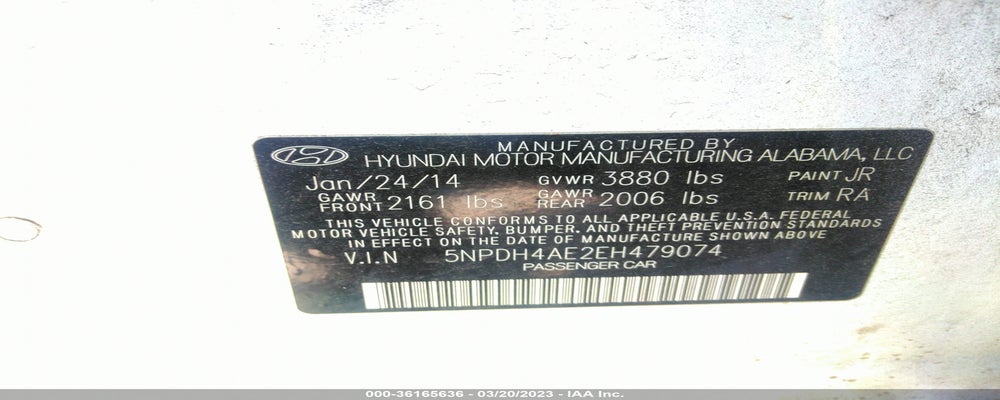 5NPDH4AE2EH479074 2014 HYUNDAI ELANTRA photo no. 9