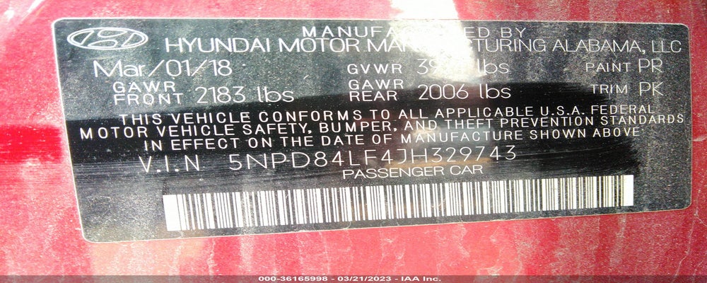 5NPD84LF4JH329743 2018 HYUNDAI ELANTRA photo no. 9