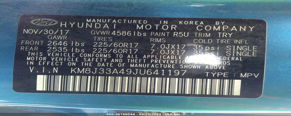 KM8J33A49JU641197 2018 HYUNDAI TUCSON photo no. 9