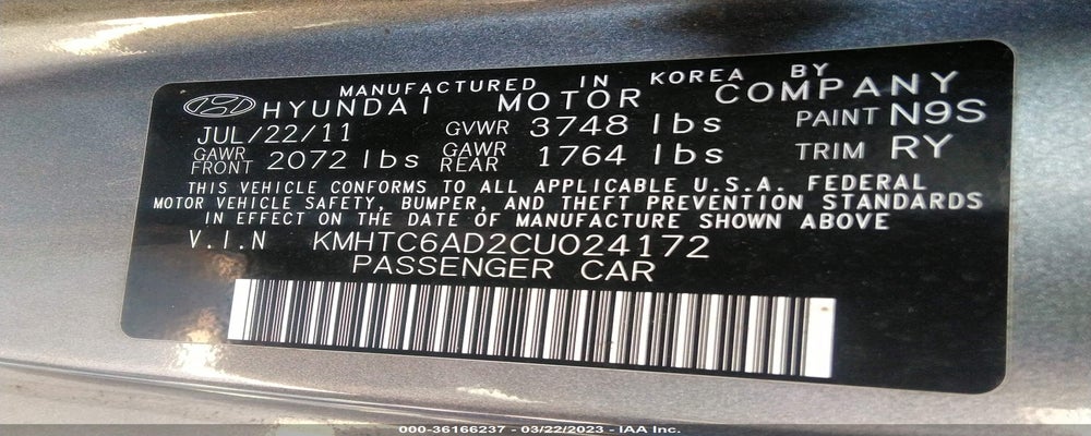 KMHTC6AD2CU024172 2012 HYUNDAI VELOSTER photo no. 9