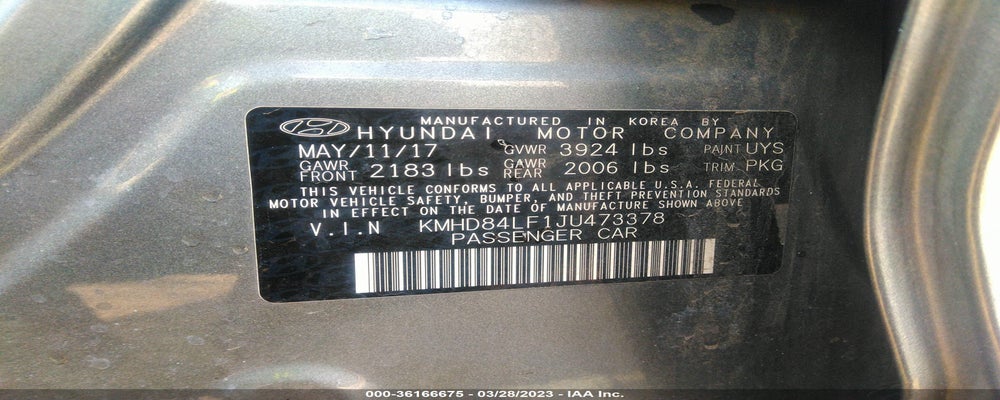 KMHD84LF1JU473378 2018 HYUNDAI ELANTRA photo no. 9
