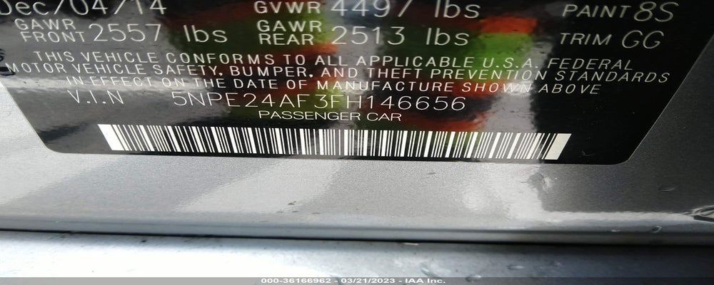 5NPE24AF3FH146656 2015 HYUNDAI SONATA photo no. 9