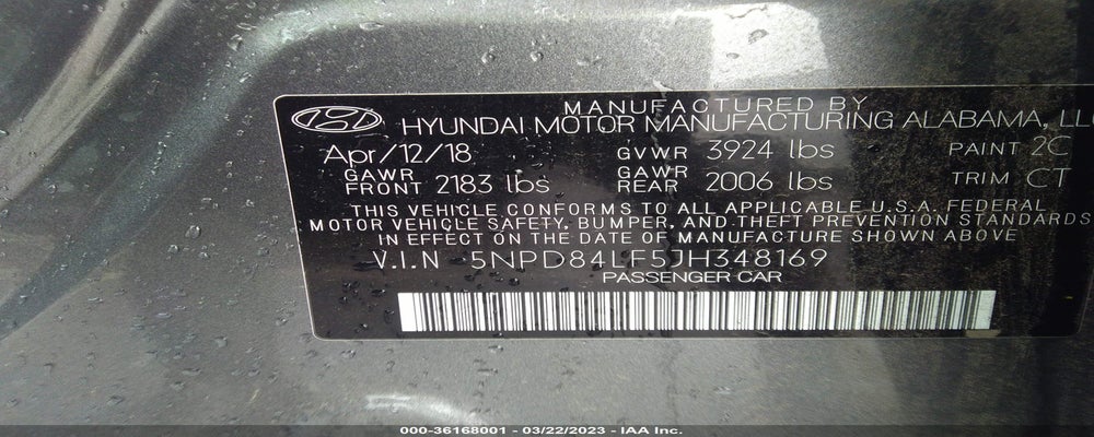 5NPD84LF5JH348169 2018 HYUNDAI ELANTRA photo no. 9