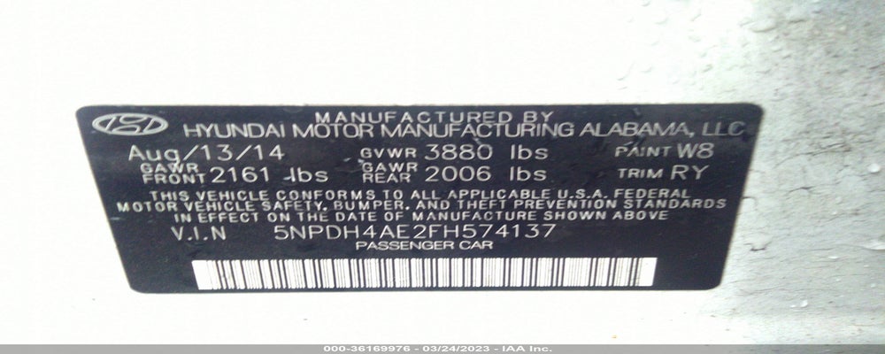 5NPDH4AE2FH574137 2015 HYUNDAI ELANTRA photo no. 9