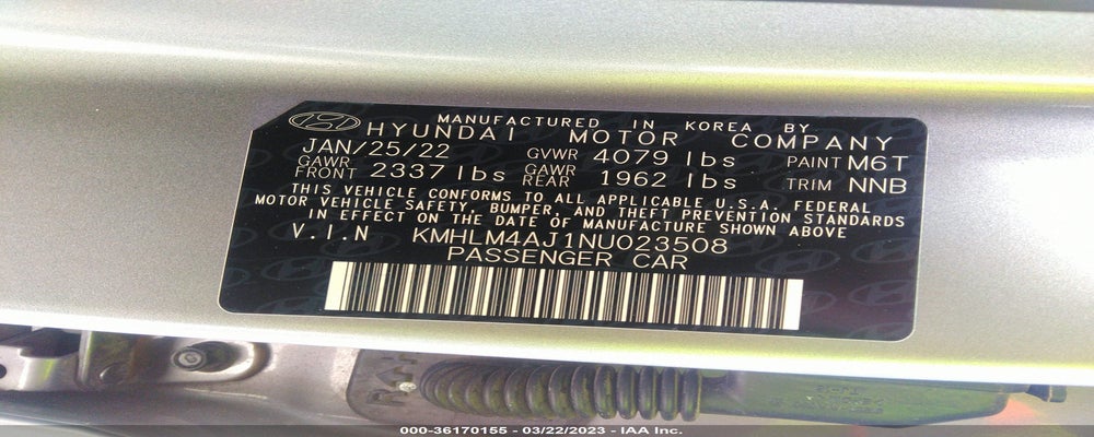 KMHLM4AJ1NU023508 2022 HYUNDAI ELANTRA HYBRID photo no. 9