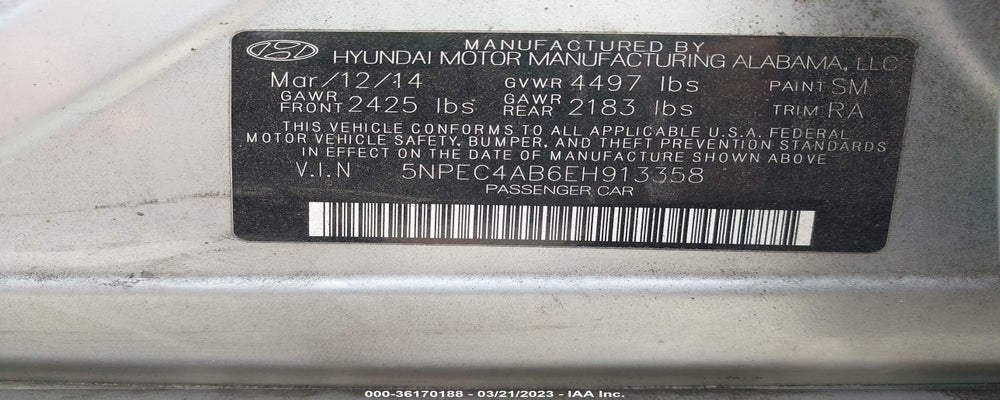 5NPEC4AB6EH913358 2014 HYUNDAI SONATA photo no. 9