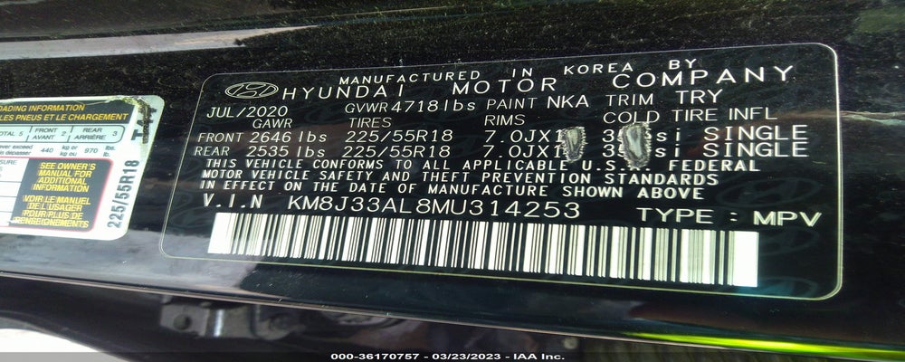KM8J33AL8MU314253 2021 HYUNDAI TUCSON photo no. 9