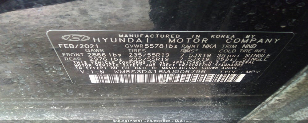 KM8S3DA16MU006796 2021 HYUNDAI SANTA FE HYBRID photo no. 9
