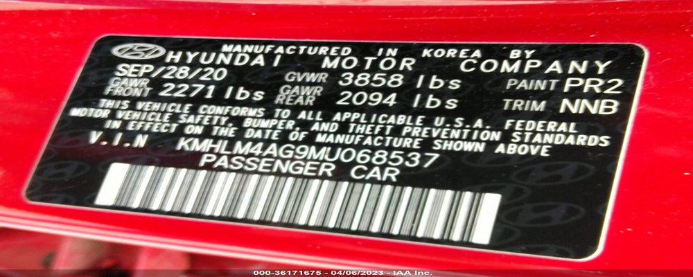 KMHLM4AG9MU068537 2021 HYUNDAI ELANTRA photo no. 9