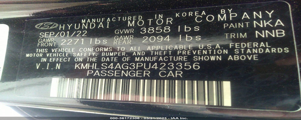 KMHLS4AG3PU423356 2023 HYUNDAI ELANTRA photo no. 9