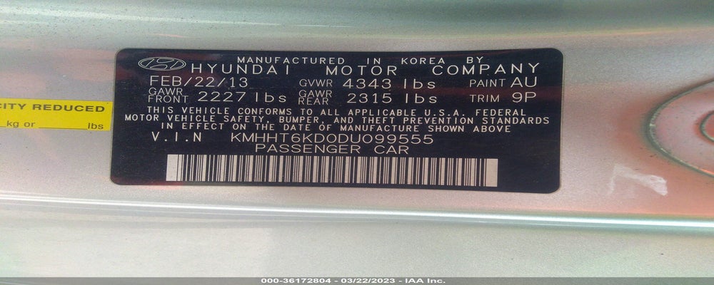 KMHHT6KD0DU099555 2013 HYUNDAI GENESIS COUPE photo no. 9