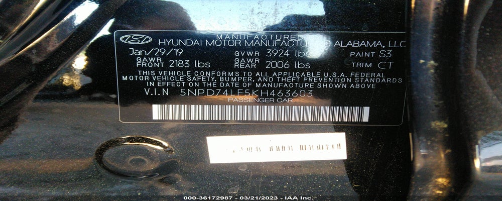 5NPD74LF5KH463603 2019 HYUNDAI ELANTRA photo no. 9