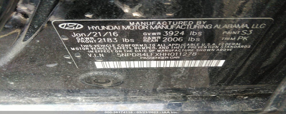 5NPD84LFXHH011278 2017 HYUNDAI ELANTRA photo no. 9