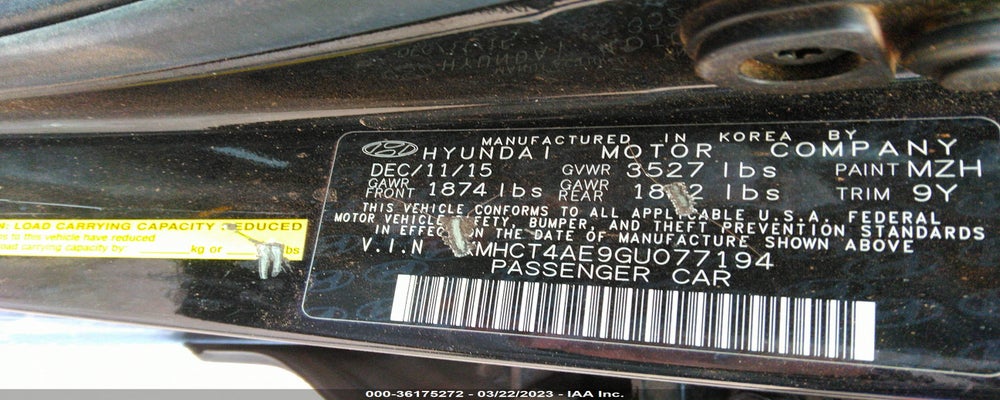 KMHCT4AE9GU077194 2016 HYUNDAI ACCENT photo no. 9
