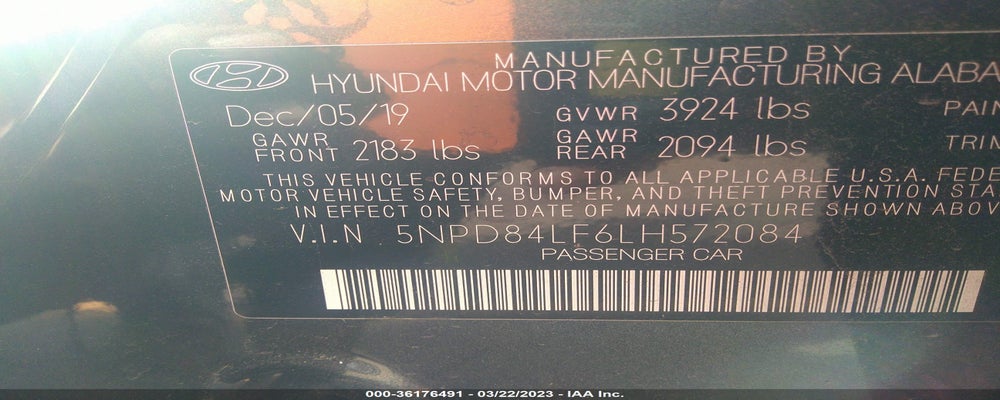 5NPD84LF6LH572084 2020 HYUNDAI ELANTRA photo no. 9