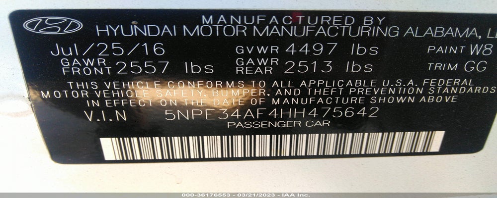 5NPE34AF4HH475642 2017 HYUNDAI SONATA photo no. 9