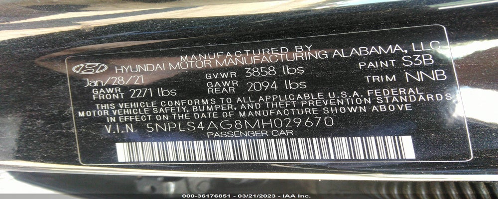 5NPLS4AG8MH029670 2021 HYUNDAI ELANTRA photo no. 9