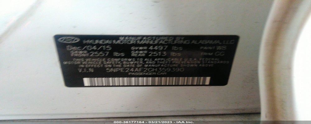 5NPE24AF2GH359390 2016 HYUNDAI SONATA photo no. 9