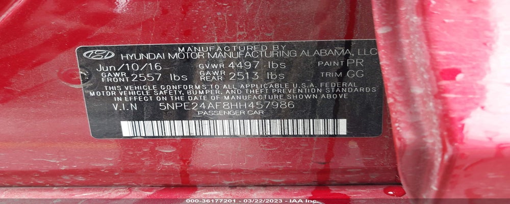 5NPE24AF8HH457986 2017 HYUNDAI SONATA photo no. 9